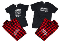 Load image into Gallery viewer, Crazy HusbandFlannel Pants, Christmas Pajamas, Buffalo Red_Black