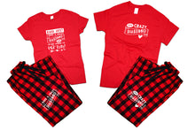 Load image into Gallery viewer, Crazy HusbandFlannel Pants, Christmas Pajamas, Buffalo Red_Red