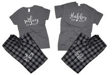 將圖片載入圖庫檢視器 Hubby and WifeyFlannel Pants, Christmas Pajamas, Charcoal Black_Charcoal