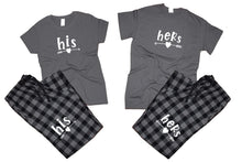 將圖片載入圖庫檢視器 His and HersFlannel Pants, Christmas Pajamas, Charcoal Black_Charcoal