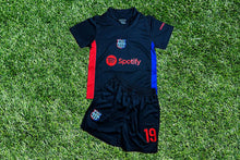 Load image into Gallery viewer, Kids' Soccer Jersey and Shorts Set #19 Young Star of Barcelona, Away Jersey