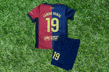 Load image into Gallery viewer, Kids' Soccer Jersey and Shorts Set #19 Young Star of Barcelona, Home Jersey