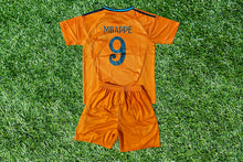 Load image into Gallery viewer, Madrid Star - Orange Soccer Fan Kit with Jersey and Shorts for Kids