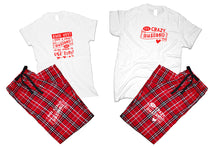 Load image into Gallery viewer, Crazy HusbandFlannel Pants, Christmas Pajamas, Red White_White