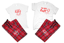 將圖片載入圖庫檢視器 His and HersFlannel Pants, Christmas Pajamas, Red White_White