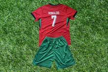 Load image into Gallery viewer, Portugal Football Kit Iconic #7 Fan Jersey & Shorts Set for Kids