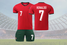 Load image into Gallery viewer, Portugal Football Kit Iconic #7 Fan Jersey & Shorts Set for Kids