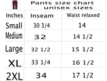 將圖片載入圖庫檢視器 Flannel Pants size chart