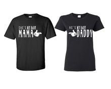 將圖片載入圖庫檢視器 She's My Baby Mama and He's My Baby Daddy matching couple shirts.Couple shirts, Black t shirts for men, t shirts for women. Couple matching shirts.