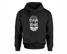 Load image into Gallery viewer, Every Day is a Fresh Start inspirational quote hoodie. Black Hoodie, hoodies for men, unisex hoodies