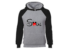 將圖片載入圖庫檢視器 Black Grey color Soul design Hoodie for Man.