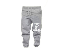 Load image into Gallery viewer, Black Grey color King design Jogger Pants for Man.