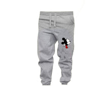 Load image into Gallery viewer, Black Grey color Mickey design Jogger Pants for Man.
