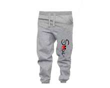 將圖片載入圖庫檢視器 Black Grey color Soul design Jogger Pants for Man.