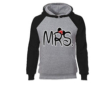 Load image into Gallery viewer, Black Grey color MRS design Hoodie for Woman
