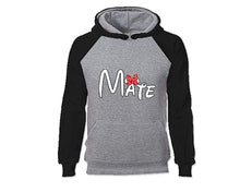 將圖片載入圖庫檢視器 Black Grey color Mate design Hoodie for Woman