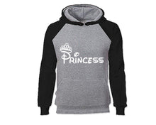 將圖片載入圖庫檢視器 Black Grey color Princess design Hoodie for Woman