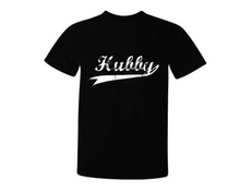 Load image into Gallery viewer, Black color Hubby design T Shirt for Man.