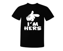 Load image into Gallery viewer, Black color I'm Hers design T Shirt for Man.