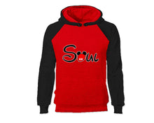 將圖片載入圖庫檢視器 Black Red color Soul design Hoodie for Man.