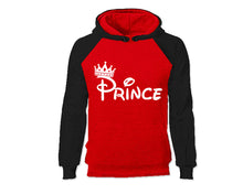 將圖片載入圖庫檢視器 Black Red color Prince design Hoodie for Man.