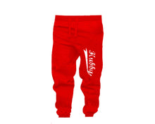 Load image into Gallery viewer, Black Red color Hubby design Jogger Pants for Man.