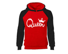 Load image into Gallery viewer, Black Red color Queen design Hoodie for Woman