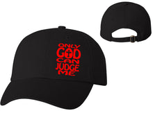 Load image into Gallery viewer, Only God Can Judge Me designer baseball hats, vinyl design baseball caps, heat transfer cap