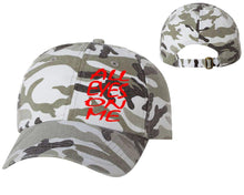 Load image into Gallery viewer, All Eyes On Me designer baseball hats, vinyl design baseball caps, heat transfer cap