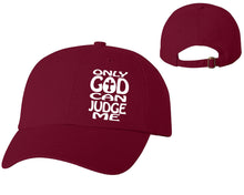 Load image into Gallery viewer, Only God Can Judge Me designer baseball hats, vinyl design baseball caps, heat transfer cap