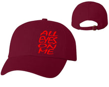 Load image into Gallery viewer, All Eyes On Me designer baseball hats, vinyl design baseball caps, heat transfer cap