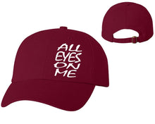 Load image into Gallery viewer, All Eyes On Me designer baseball hats, vinyl design baseball caps, heat transfer cap