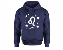 Load image into Gallery viewer, Leo Zodiac Sign hoodies. Navy Blue Hoodie, hoodies for men, unisex hoodies