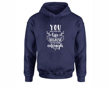 將圖片載入圖庫檢視器 You Were Given This Life Because You Are Strong Enough To Live It inspirational quote hoodie. Navy Blue Hoodie, hoodies for men, unisex hoodies