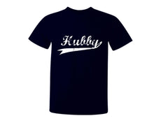 Load image into Gallery viewer, Navy Blue color Hubby design T Shirt for Man.
