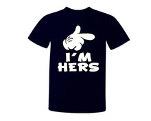 Load image into Gallery viewer, Navy Blue color I'm Hers design T Shirt for Man.