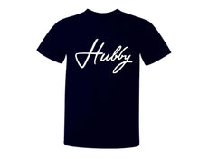 Load image into Gallery viewer, Navy Blue color Hubby design T Shirt for Man.