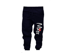 Load image into Gallery viewer, Navy Blue color Mate design Jogger Pants for Woman