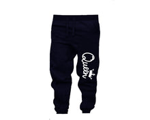 將圖片載入圖庫檢視器 Navy Blue color Queen design Jogger Pants for Woman