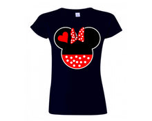 將圖片載入圖庫檢視器 Navy Blue color Minnie design T Shirt for Woman