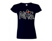 Load image into Gallery viewer, Navy Blue color MRS design T Shirt for Woman