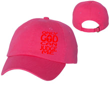 Load image into Gallery viewer, Only God Can Judge Me designer baseball hats, vinyl design baseball caps, heat transfer cap