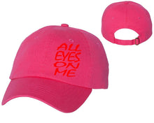 Load image into Gallery viewer, All Eyes On Me designer baseball hats, vinyl design baseball caps, heat transfer cap