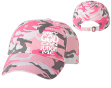 Load image into Gallery viewer, Only God Can Judge Me designer baseball hats, vinyl design baseball caps, heat transfer cap