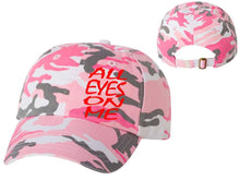 Load image into Gallery viewer, All Eyes On Me designer baseball hats, vinyl design baseball caps, heat transfer cap