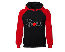 將圖片載入圖庫檢視器 Red Black color Soul design Hoodie for Man.