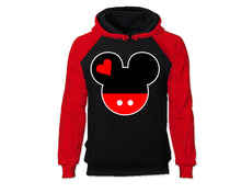 將圖片載入圖庫檢視器 Red Black color Mickey design Hoodie for Man.