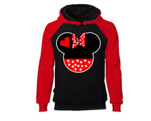 將圖片載入圖庫檢視器 Red Black color Minnie design Hoodie for Woman