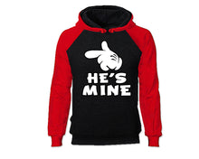 Load image into Gallery viewer, Red Black color He's Mine design Hoodie for Woman