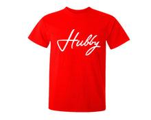Load image into Gallery viewer, Red color Hubby design T Shirt for Man.